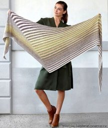 Шаль "Подвижные полосы"