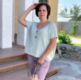 Женский топ (футболка) спицами