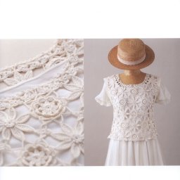 Ажурная майка из цветочных мотивов крючком