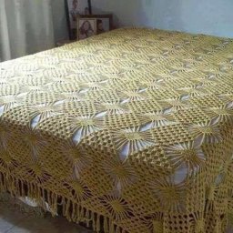 Красивый мотив для нежного покрывала, вяжем для дома