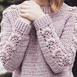 Красивый узор для джемпера крючком