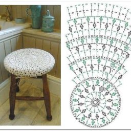 Сидушка крючком - облагораживаем дом!