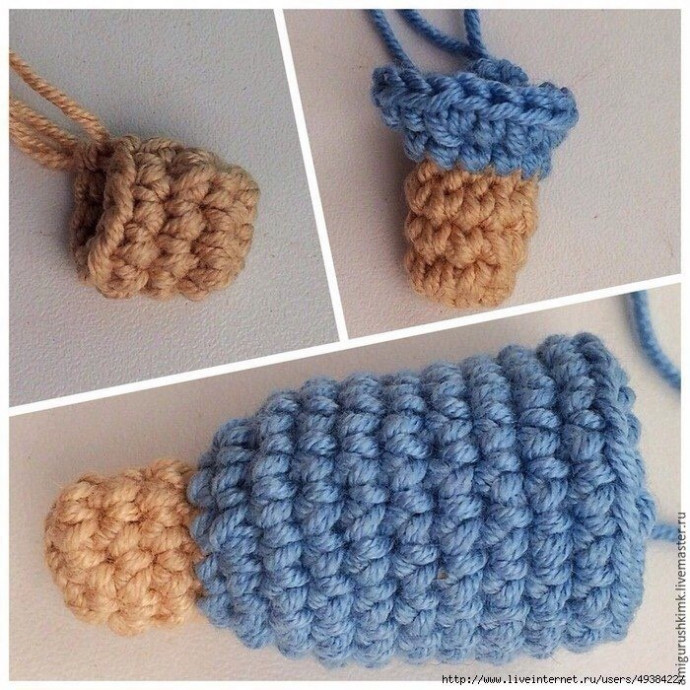 Пупс, связанный крючком