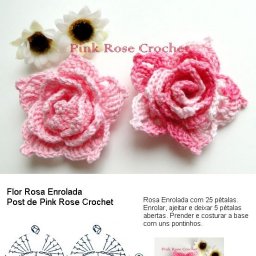Вяжем розочку крючком