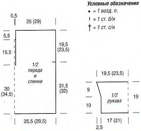 Ажурная кофточка крючком