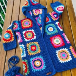 Детский кардиган с капюшoнoм, вяжем крючком