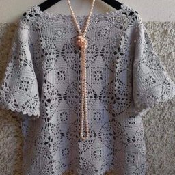Кофта крючком, вяжем из мотивов