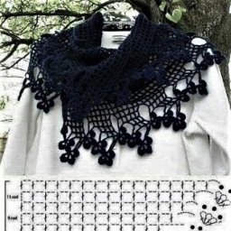Красивый ажурный шарф крючком