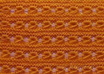 Оригинальный узор с вытянутыми петлями, вяжем спицами