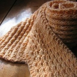 Простой шарфик с узором "Колоски"