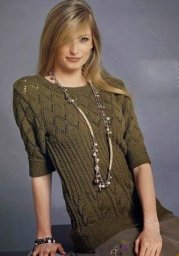 Пуловер с короткими рукавами