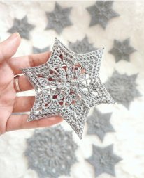 Красивый рельефный мотив крючком