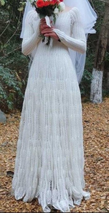 Свадебное платье крючком 1