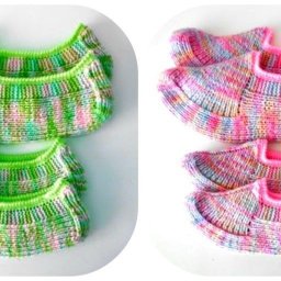 Удобные следочки спицами