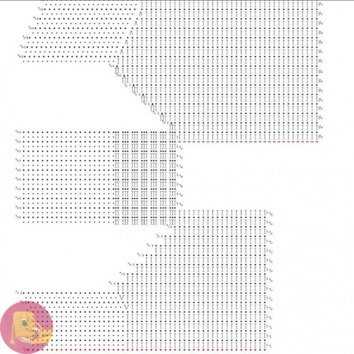 Опиcaниe манишки крючком