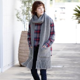 Длинный шарф спицами