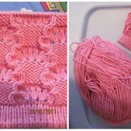 Интересный ажурный узор спицами