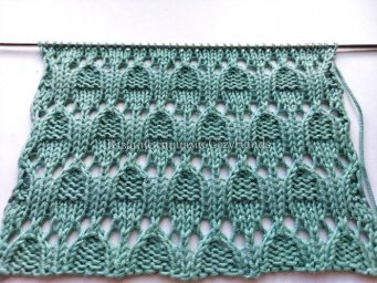 Красивый узор спицами "Жёлуди"