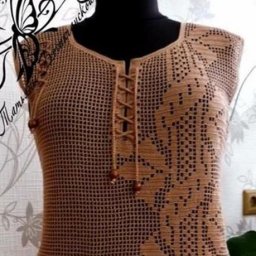 Легкий топ крючком, для любителей вязать в филейной технике