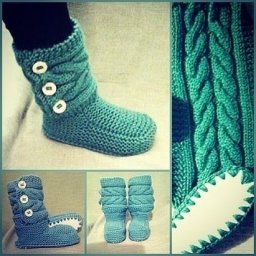 Очаровательные сапожки спицами