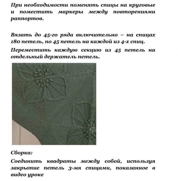Плед из мотивов спицами Плед из мотивов спицами