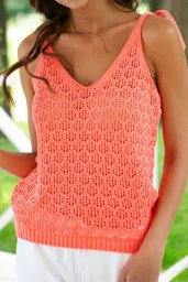 Симпатичный ажурный узор для летних топов