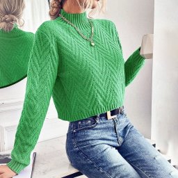 Зигзагообразный узор для джемпера спицами