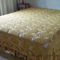 Ажурный плед крючком