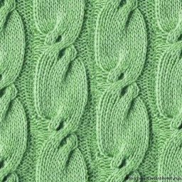 Большая коса - узор спицами