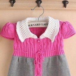 Платье-сарафан для девочки, связан спицами