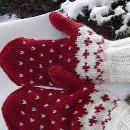 Простой орнамент для варежек