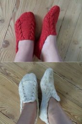 Вязаные тапочки