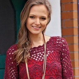 Кружевной пуловер крючком