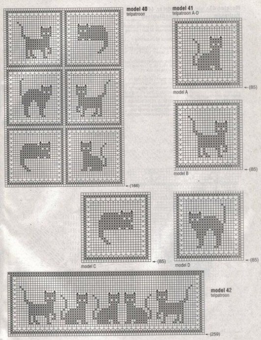 Нежные вязаные пледики с котами Нежные вязаные пледики с котами