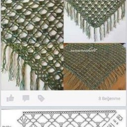 Симпатичная шаль крючком