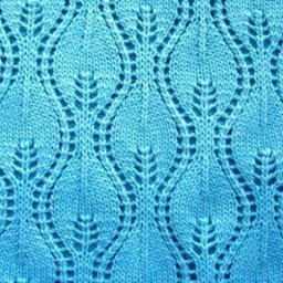 Узор "Листья", вяжем спицами