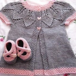 Жакет "Осенние листья", вяжем для девочки