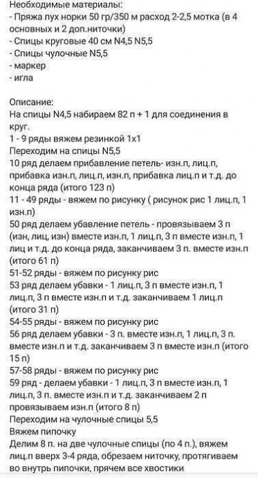 Берет - описание и схема для вязания Берет - описание и схема для вязания
