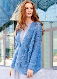 Воздушный голубой кардиган