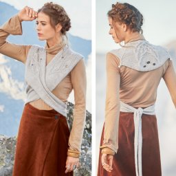 Неординарная шаль с аранами