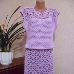Нежное платье, связанное крючком