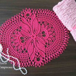 Овальная салфетка крючком