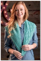 Асимметричная шаль спицами