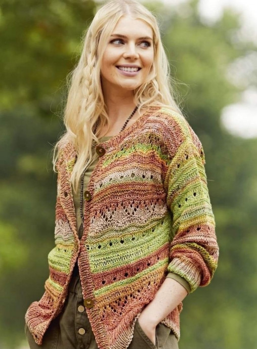 Жакет спицами описание