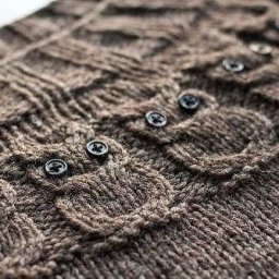 Узор спицами для любителей совиной темы