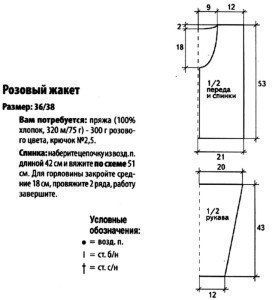 Вяжем стильный жакет крючком