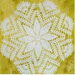 Нежная салфетка крючком