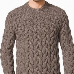 Интересный узор спицами для мужского пуловера