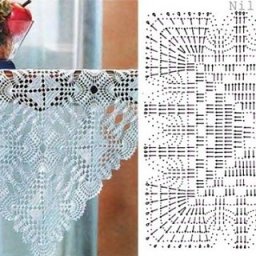 Красивая салфетка из квадратных мотивов