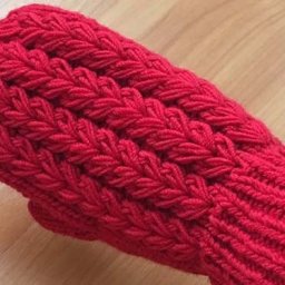 Описание вязания красивых варежек двумя спицами